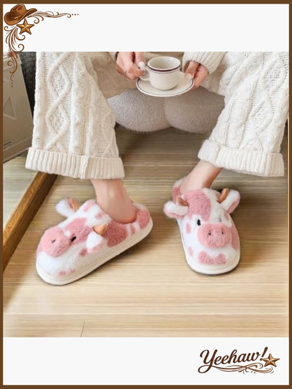 Faux Fur Fuzzy Animal Slippers, Warm Plush Comfy Indoor Outdoor Footwear - Picture 2 of 7